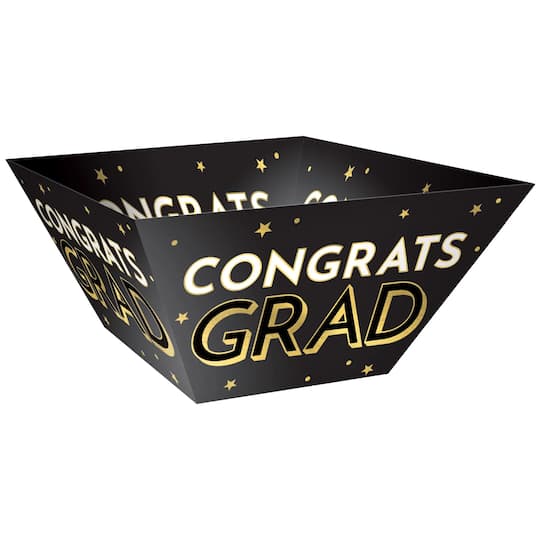 12&#x22; Congrats Grad Cardstock Snack Bowls, 6ct.
